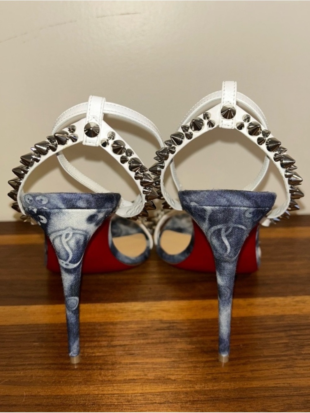 Christian Louboutin Mafaldina Spikes 100 Sandal Heel Size 38 - Picture 3 of 5